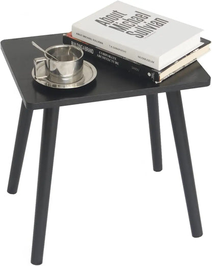 Side Table, Small Black End Accent Table for Living Room Bedroom Office Small Spaces, Modern Side Table Nightstand