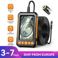 4.3 "Single&Dual Lens Industrial Endoscope Camera HD1080P Car Inspection Borescope IP67 Waterproof Sewer Camera With 8LEDs Hard