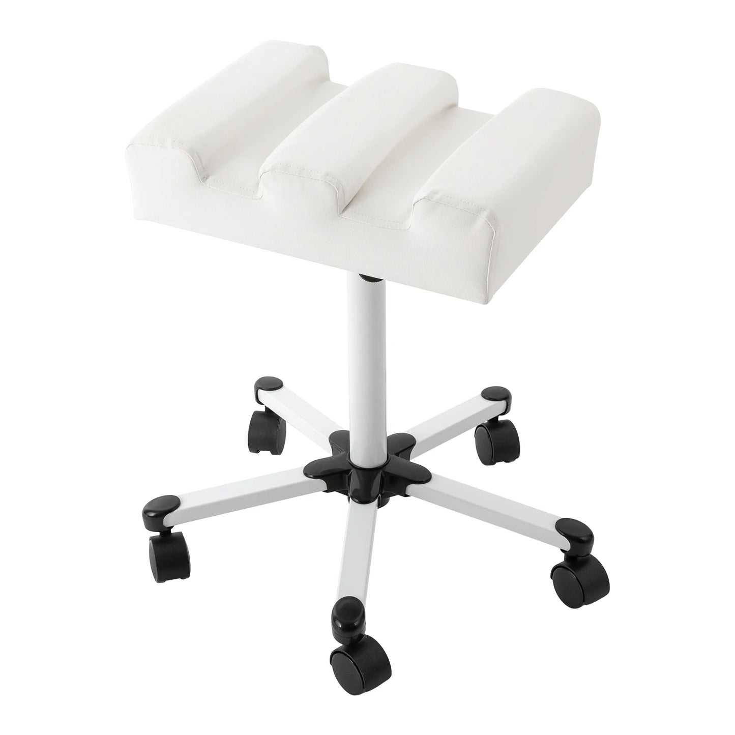 Modern Pedicure Stool for Beauty Salons and Spas with Adjustable Height, Anti-Slip Knob, and Easy-Move Wheels for Convenient