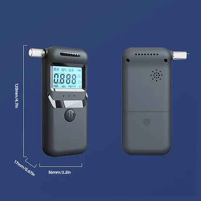 Digital Alcohol Breathalyzer with 5 Mouthpieces LCD Display Portable Breathalyzer Alcoholometer for Personal & Professional Use
