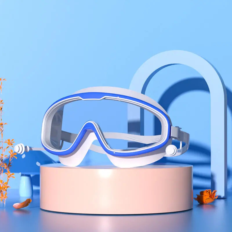 Kids swim goggles big glass len for child boy girl big goggle berenang budak kanta mata besar kanak swim glass