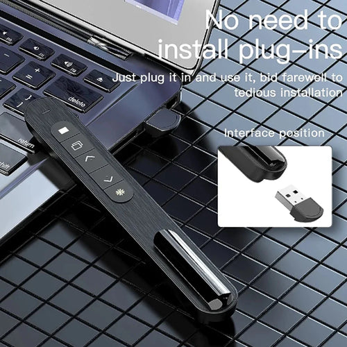 Wireless Presenter Red Light page turning pen 2.4G RF Volume Remote Control PPT Presentation USB PowerPoint Pointer Mouse