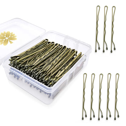 100PCS 2Inches Hair Pins Kit Secure Hold Bobby Pins Clips for Women Girls and Hairdressing Salon With Clear Storage Box(Black)