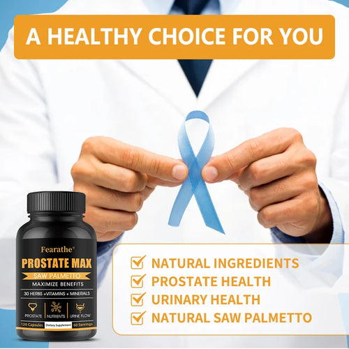 Saw Palmetto Extract, Vitamin & Mineral Supplement, Antioxidant, - Supports prostate health, urinary health and hair growth