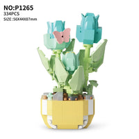 LOZ Flower Bouquet Building Blocks Kit DIY Flowers Block Toys Set Valentine's Day Rose Bricks Set Gift for Girls Friends adults