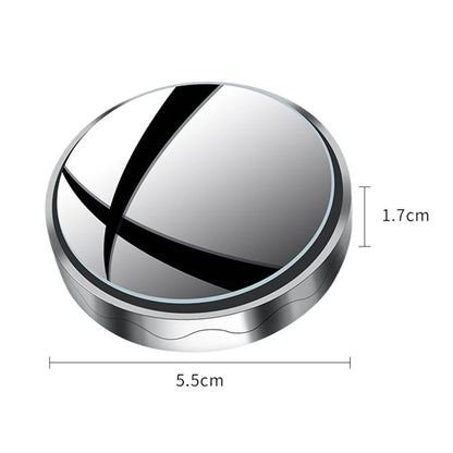 2PCS Car Blind Spot Rear View Mirror Round Frame Wide Angle Mirrors 360° Rotation Reverse Auxiliary Rearview Convex Mirror
