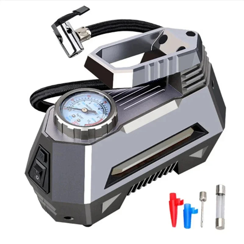 EAFC 120W Handheld Air Compressor Wireless/Wired Inflatable Pump Portable Air Pump Tire Inflator Digital for Car Bicycle Balls