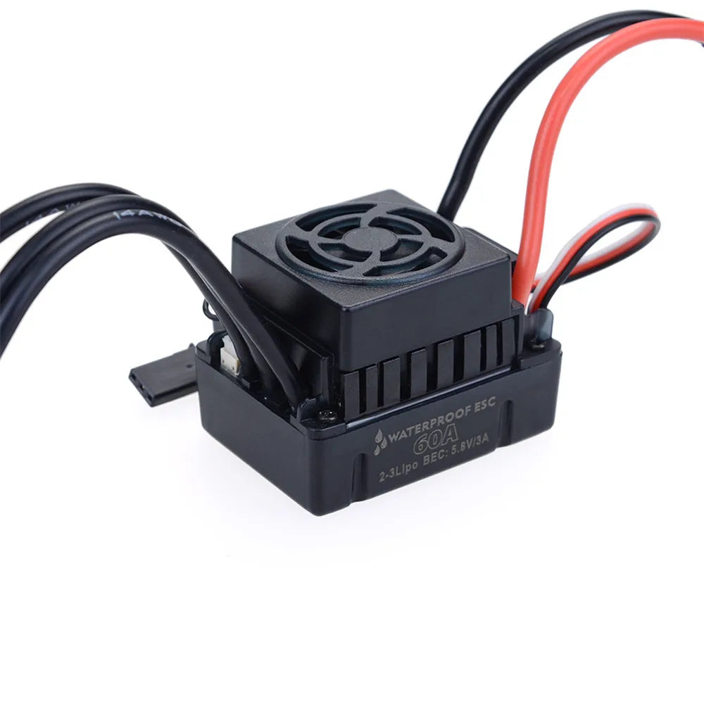 Surpass Hobby Waterproof F540 V2 3650 Sensorless Brushless Motor with 60A ESC for 1/8 1/10 1/12 1/14 RC Brushless Cars Tamiya TT