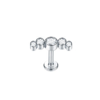 1Pc G23 Titanium Ear Tragus Cartilage Helix Daith Piercing Stud Earrings for Women Internal Thread Labret Piercing Lip Ring 16G