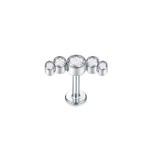 1Pc G23 Titanium Ear Tragus Cartilage Helix Daith Piercing Stud Earrings for Women Internal Thread Labret Piercing Lip Ring 16G