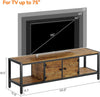 TV Stand for TV up to 75 Inches, Large TV Console Table with 2 Closed Storage Spaces and Open Compartments Entertainment Center