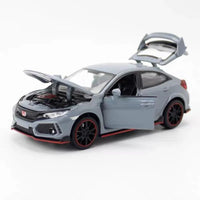 1:32 HONDA CIVIC TYPE R Alloy Sports Car Model Diecasts & Toy Vehicles Metal Car Model Sound and Light Collection Kids Toy Gift