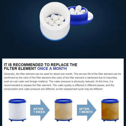 40-2PCS Faucet Water Filter Soften Hard Water Shower Head Bath Filtration Purifier Element Remove Chlorine Heavy Metals Filtered