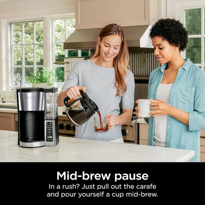 12-Cup Programmable Coffee Brewer, 2 Brew Styles, Adjustable Warm Plate, 60oz Water Reservoir,Delay Brew - Black/Stainless Steel