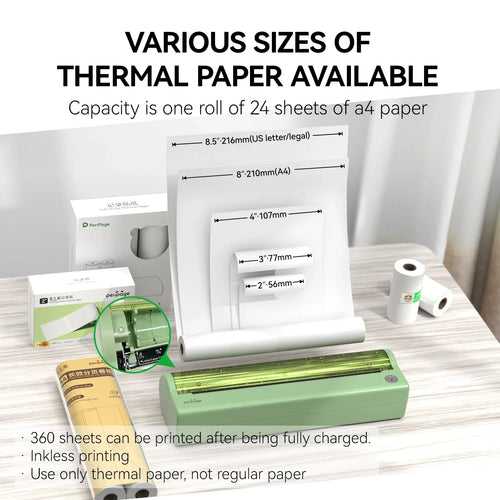 PeriPage P80 Portable Printers Wireless for Travel, Bluetooth Mobile Printer Portable Compatible with Phone & Laptop