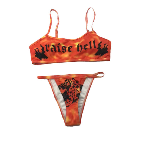 Women s Cute Floral Print Ruffle Bikini Set Off-Shoulder Padded Top with High Waisted Bottoms for Beach Vacation