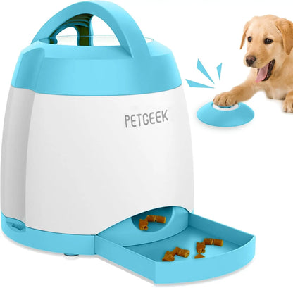 Automatic Treat Dispenser with Remote Button, Puzzle Memory Training Activity Toy- IQ Training Feeder, Pet Automatic Feeders