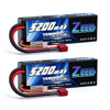 1/2 Units Zeee Lipo Battery 2S 7.4V 100C 5200mAh with Deans Connector for RC Car Truck Vehicle Buggy Losi RC Racing Models Parts EzBuyCo