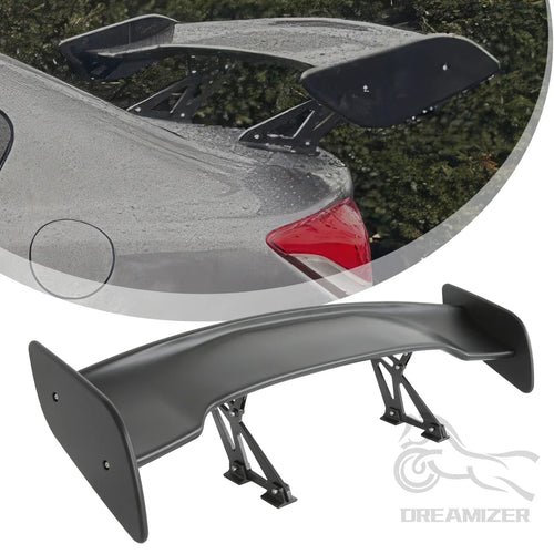 Universal 116CM  ABS Wing Car Tuning Accessories Tail Exterior Trim GT Style Spoiler Black Matte Black Look For 99% Sedan Common