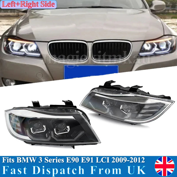 For BMW 3 Series E90 E91 2008-2012 LED HID Xenon Headlight Assembly Left and Right Car Headlights Right Rudder