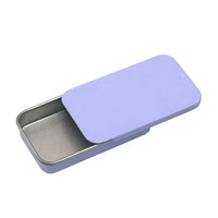 1 Pcs Metal Rectangular Empty Mini Tin Box Tinplate Push Candy Pill Cases Bins Jar Hinged Containers Small Organizer Storage Box