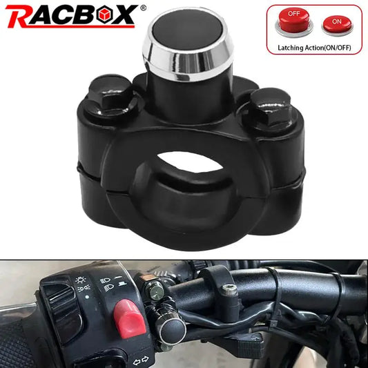 22mm 7/8" Handlebar Motorcycle Switch Self-locking ON OFF Button LED Lights Headlight fog lamp Switches For Cafe Racer Motorbike