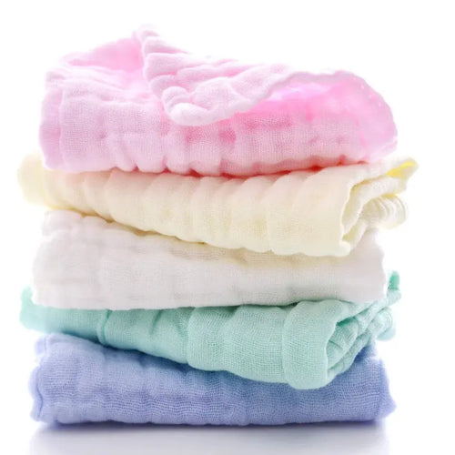 Baby Washcloths - Natural Cotton Baby Wipes - Soft Newborn Face Towel and Washcloth for Sensitive Skin, Registry as Shower, 5 P EzBuyCo