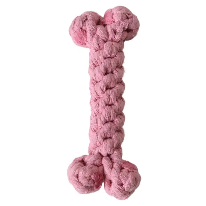 Dog Chew Toys Soft Cotton Bone Puppy Teeth Cleaning Toy 15.5cm/6.1 Inches Aggressive Chewers Dog Toy Pet Teeth Cleaning