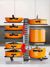 Pot storage rack 8-layer POTS and pans storage box Kitchen cabinet storage metal rack,for Christmas