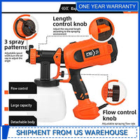 750W Paint Sprayer High Power HVLP Electric Spray Gun with 1200ml Easy Spraying and Cleaning for Home Painting By Prostormer