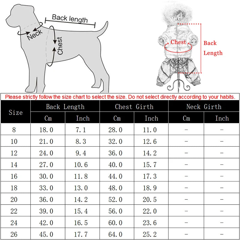 Winter Pet Dog Clothes Thicken Warm Jacket For Small Large Dogs Waterproof Puppy Pet Coat Chihuahua Pug French Bulldog Clothing