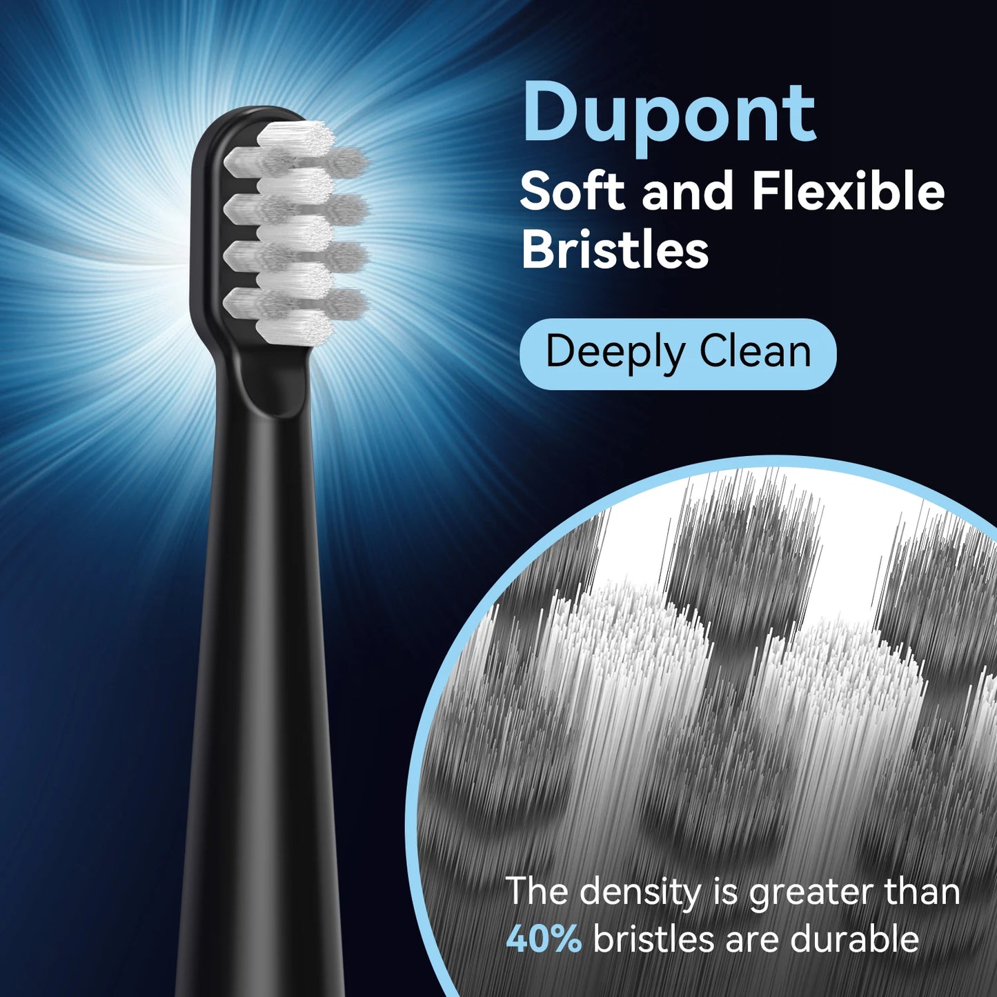 Sejoy Electric Toothbrush 5 Modes USB Rechargeable 12 Replacement Toothbrush Heads  Adult Ultrasonic Teeth Cleaning