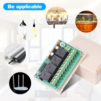433Mhz DC 12V 20A 4CH Relay Module Receiver EV1527 Wireless Remote Control Switch 433Mhz for DC Motor DIY