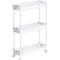 Ultra-thin Rolling Storage Car, Adjustable Three-layer Storage Car, Versatile And Easy to Install, Stable and Flexible