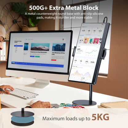 Portable Monitor Stand Adjustable Height Desktop Monitor Bracket for Ipad Phone 13-24.5Cm Vesa Monitor Tablet Support Holder