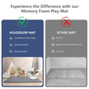 Gray Memory Foam Baby Play Mat for Playpen Thick Large Crawling Mat for Floor Soft Velvet Non-Slip for Kids Playroom Mat Rug