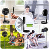UN UNITEDTIME Desk Portable fan, My Foldaway Travel fan with remote Control Timer, Battery Operated or USB Powered,