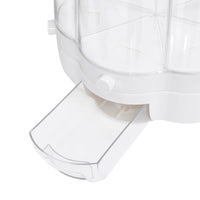 Rotating Food Storage Containers Rice Distributor Transparent Large Capacity Beans Grain Container With Lid