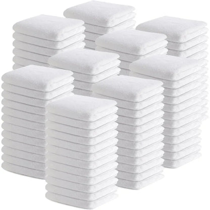 200 Pieces Wash Cloths Bulk Face Cloths Cotton Washcloths Set Hand Towels Absorbent for Bathroom Soft Cleaning Rags