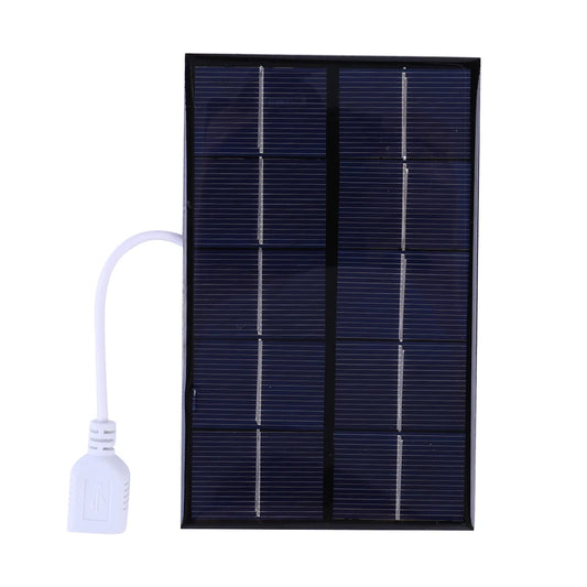 5W 5V Portable Solar Panel Polysilicon USB Solar Panel Charger for 3-5V Battery/Phone Charging for Outdoor Camping