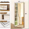 64"x21" Full Length Mirror Full Body Mirror Freestanding Hanging or Leaning Rectangle Floor Mirror Aluminum Alloy for Bedroom