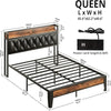ANCTOR Bed Frames, Twin Queen CaliforniaKing Size Storage Headboard Outlets Easy Install Sturdy Stable, No Noise No Box Springs