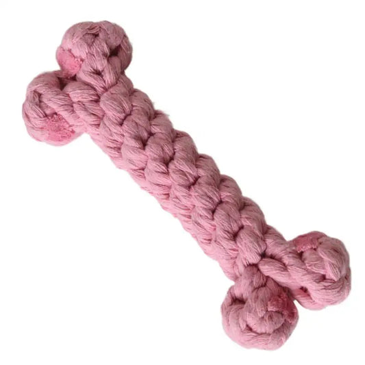 Dog Chew Toys Soft Cotton Bone Puppy Teeth Cleaning Toy 15.5cm/6.1 Inches Aggressive Chewers Dog Toy Pet Teeth Cleaning
