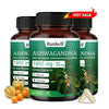 Organic Ashwagandha Capsules 1950mg - with Black Pepper, Helps Relaxation, Mood, Energy, Immunity, Antioxidant, Gluten Free
