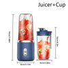 Portable Juicer Cup 6 Blade Blender Bottle  Household Fruit Juicer Cup Smoothie Blender USB Rechargeable Juicer Kitchen Tool