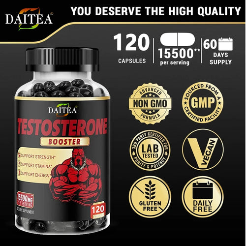 Natural Energy Supplement for Men - Boost Strength, Energy - Endurance Test Supplement, Muscle Growth