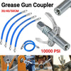 Grease Gun Coupler 10000 PSI NPTI/8 Oil Pump Quick Release Grease Tip Tool Two Press Car Syringe Lubricant Tip Grease Nozzle