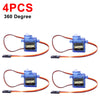 1-100pcs SG90 9G Micro Digital Servo Motor 180/360° Fixed-Wing Micro Gear Servo Motor for Rc Helicopter Toy Airplane Aircraft