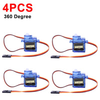 1-100pcs SG90 9G Micro Digital Servo Motor 180/360° Fixed-Wing Micro Gear Servo Motor for Rc Helicopter Toy Airplane Aircraft