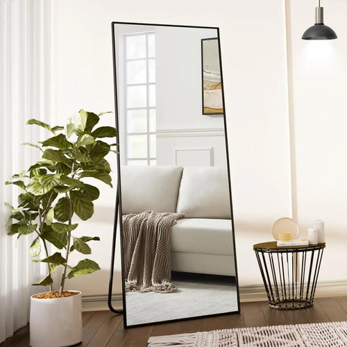 64"x21" Floor Mirror Full Length, Bedroom Floor Body Mirror with Stand, Leaning, Standing or Hanging Horizontally Vertically